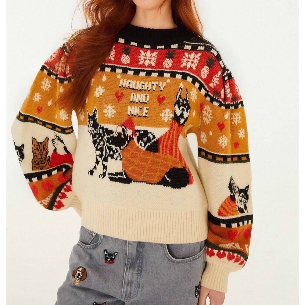 NEW FARM RIO naughty nice sweater in sand